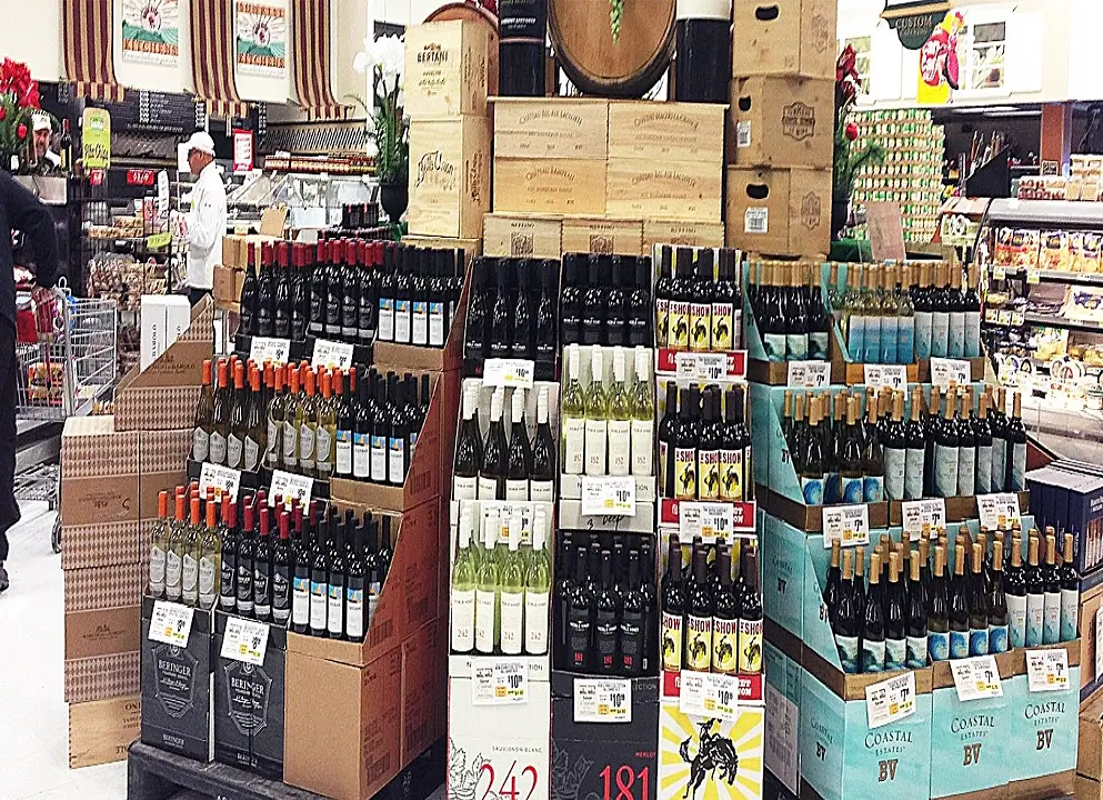 A store with many different types of wine.